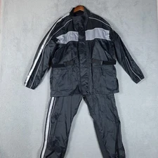 MAS Motorcycle Suit Men's XXL Black Mesh Lined Jacket Overalls Biker Gear Moto