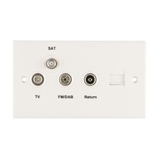 Arlec 7807GB Triplex TV, FM DAB, Satellite & Telephone Outlet 7000 Series