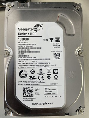 **ZERO HOURS**- ST1000DM003 Seagate Barracuda 1 TB,Internal,7200 RPM,3.5 inch HD