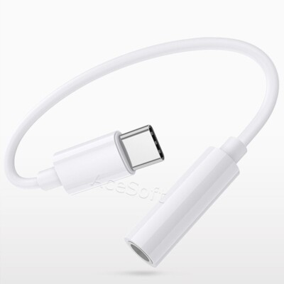 Type C to 3.5mm Audio Jack Adapter with Smart DAC Chip fit HTC U11 Plus Phone US