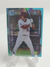 2015 Hutton Moyer Sky Blue SP Refractor Bowman Chrome Rookie Rc 1st Bowman 