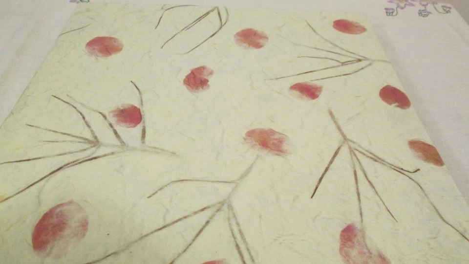 Cottage Scrap Book Unused Khaki Cottagecore Leaf Twigs Design 12" Sq 40 Pages - Image 4 of 4