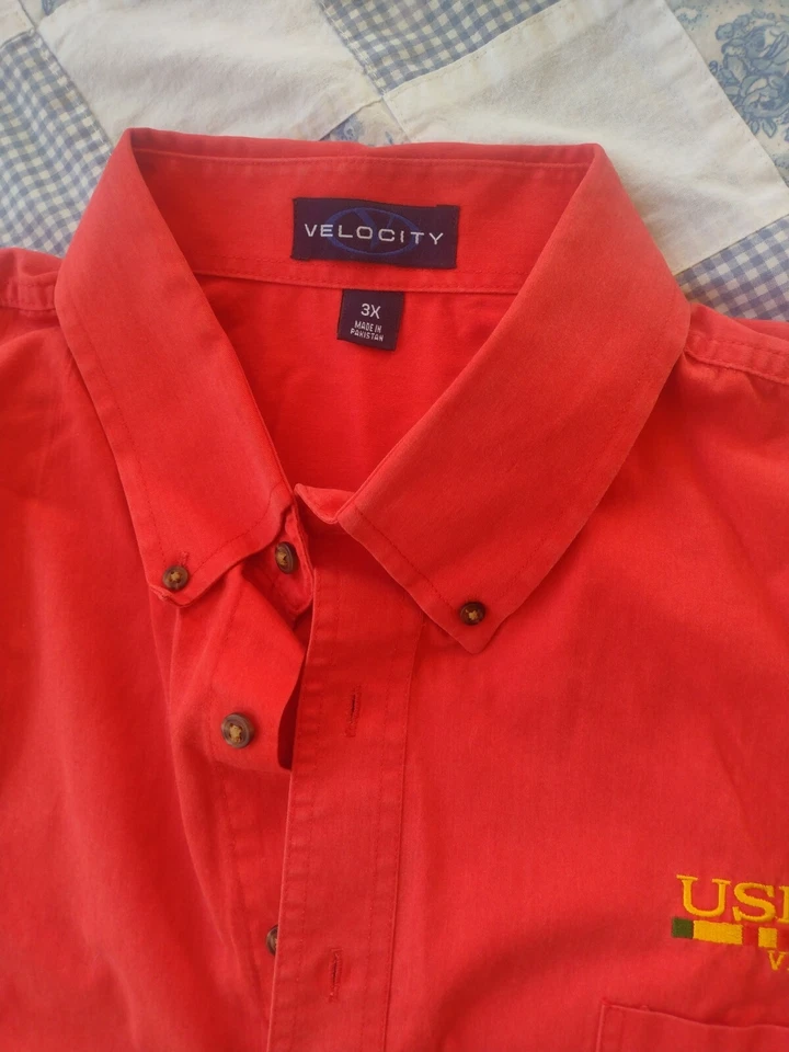 USMC Vietnam Velocity 3X Red button up Mens shirt - Image 4 of 4