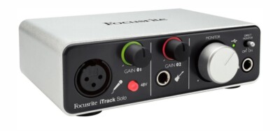 Focusrite iTrack Solo Audio Interface für Mac, PC und iPad   USB Stream, Aufnahme