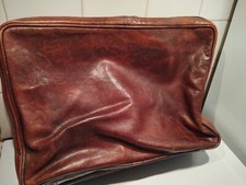 Valise/Grande Sacoche Vintage En Cuir Principe Italie