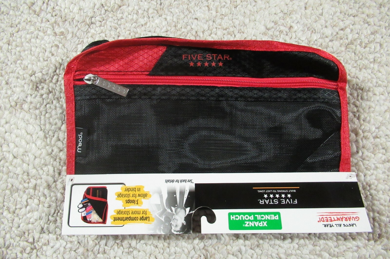 NWT MEAD FIVE STAR PENCIL POUCH PICK YOUR COLOR eBay