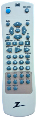 Zenith Remote Control A114 6711R1N076A For DVD Players DV7712NS DV7912NM DV7912N