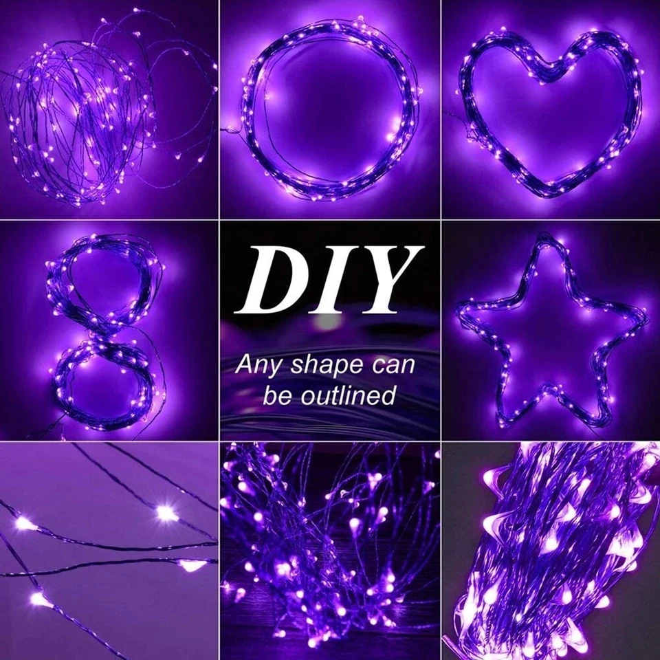 200 LED Solar String Lights Outdoor Waterproof Fairy Copper Wire Garden Decor - Image 3 of 4
