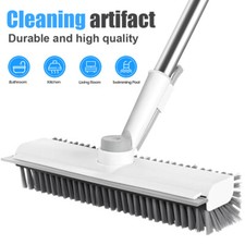 3 in1 Rubber Broom Brush Pet Hair Remover Bristle Carpet Cleaning Broom Sweeping
