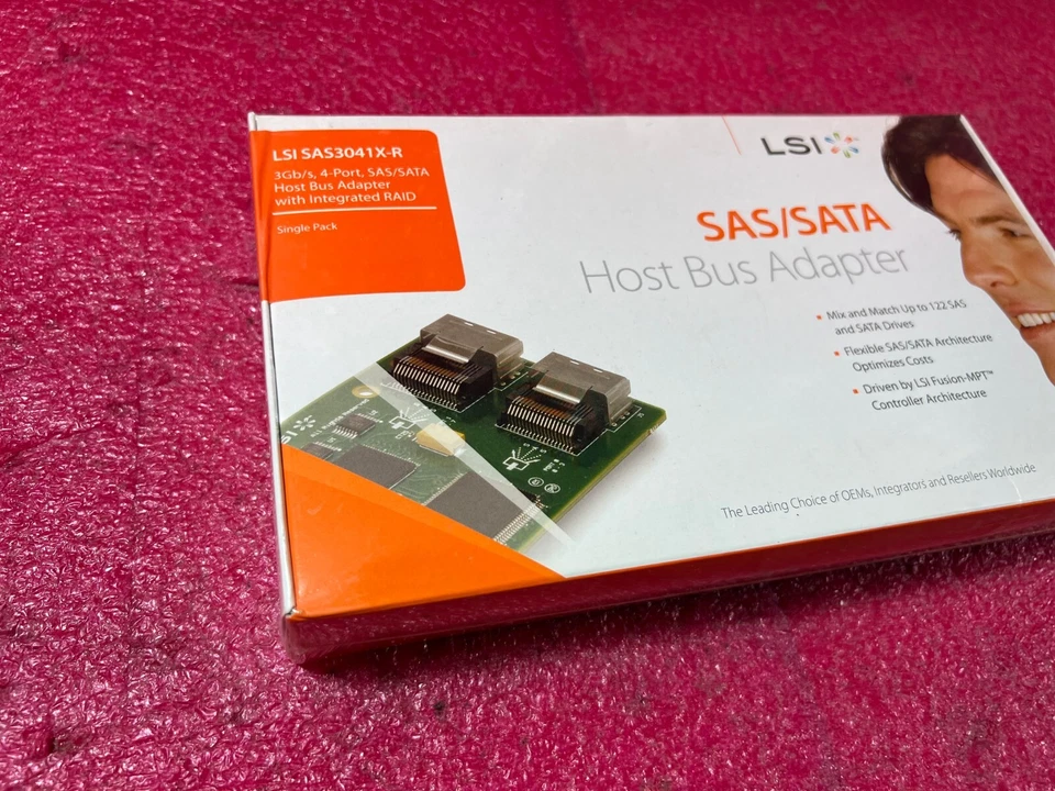 1 Pc LSI Logic SAS3041X-R PCI-x 4-Port SAS Controller - Image 2 of 4