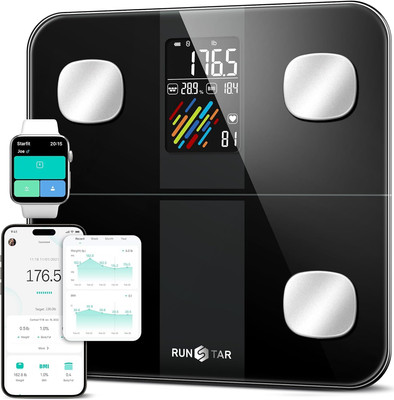 Runstar Smart Scale for Body Weight and Fat Percentage, High Accuracy Digital Ba