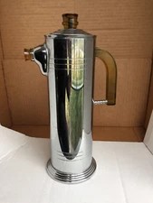 vintage art deco cocktail shaker machine age chrome streamlined bakelite catalin