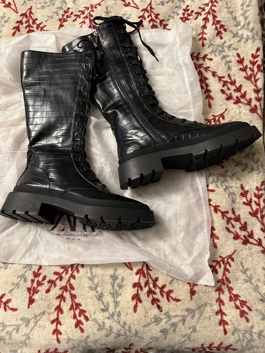 Zara biker boots 2025