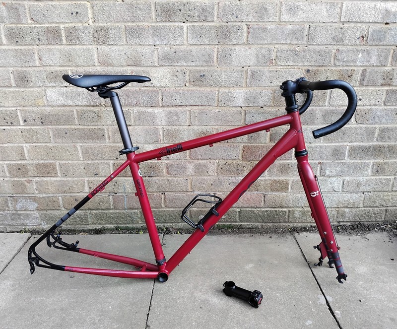 cinelli hobootleg geo 19.5" columbus steel bikepacking gravel mtb frameset 27.5