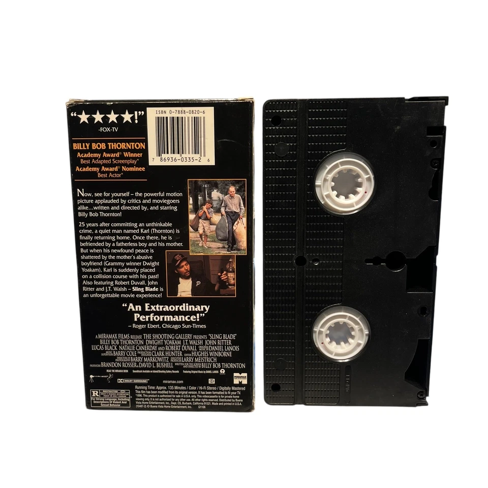 Sling Blade (VHS, 1997) Billy Bob Thornton V10 Foto 2 de 3