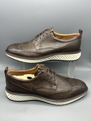 ECCO St.1 Hybrid Wingtip Men s Size EU 45 US 11 11.5 Cocoa Brown Dress Shoes NEW