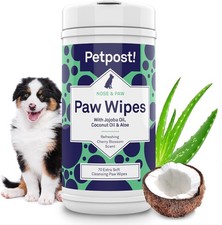 Cherry Blossom Scent, Jojoba Oil & Aloe | Gentle Pet Wipes for Paws | Ultra