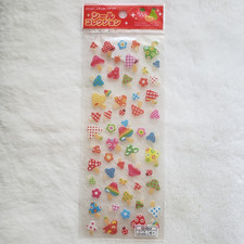Kawaii Sticker Sheet, Dimensional Retro Mushrooms, Japanese Puffy Stickers