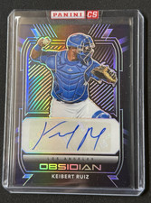 2021 Panini Chronicles - Obsidian Autographs Keibert Ruiz #O-KR Dodgers