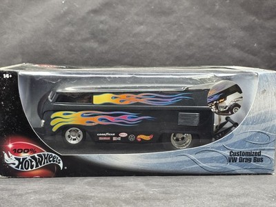 100% Hot Wheels Customized VW Drag Race Bus 1:18 Scale Diecast