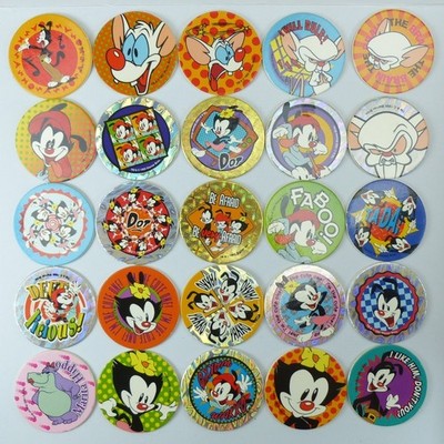 Lot of 25 Pogs Animaniacs from 1995 Warner Bros. WPF The World POG Federation