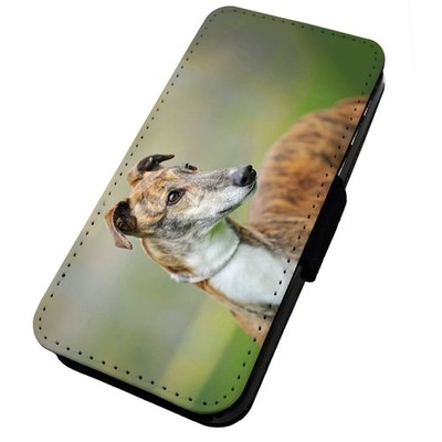 Bedruckte Flip Handyhülle iPhone, Samsung & Huawei Hunde Windhund