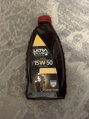 Ultra1Plus 15W-50 Full Synthetic Motorcycle Oil 4T 1L API SN JASO MA2 8100506525