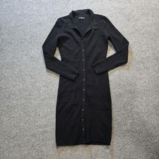 Quince Dress Womens Size Medium Black Eco Knit Button Up Sweater Capsule Casual