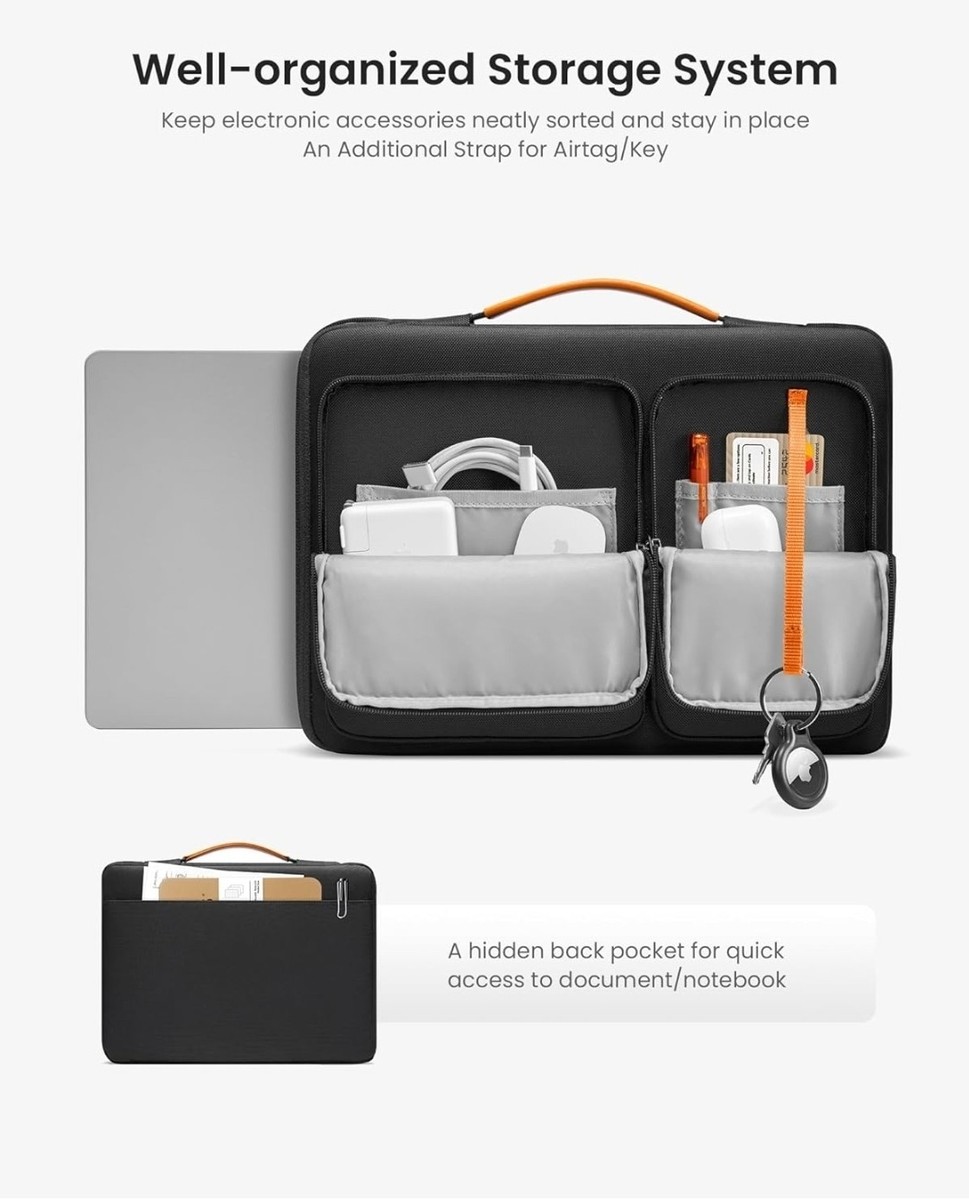 Tomtoc Versatile 360 Protective Laptop Case Plush Lining Padded