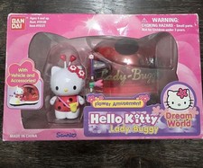 Vintage Hello Kitty Dream World - Ladybug Lady Buggy Car Sanrio Bandai 2001 Nib
