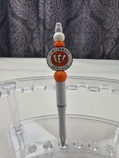 Cincinnati Bengals  Silicone Beaded Refillable Pen Extra  Black Ink Cartridge 