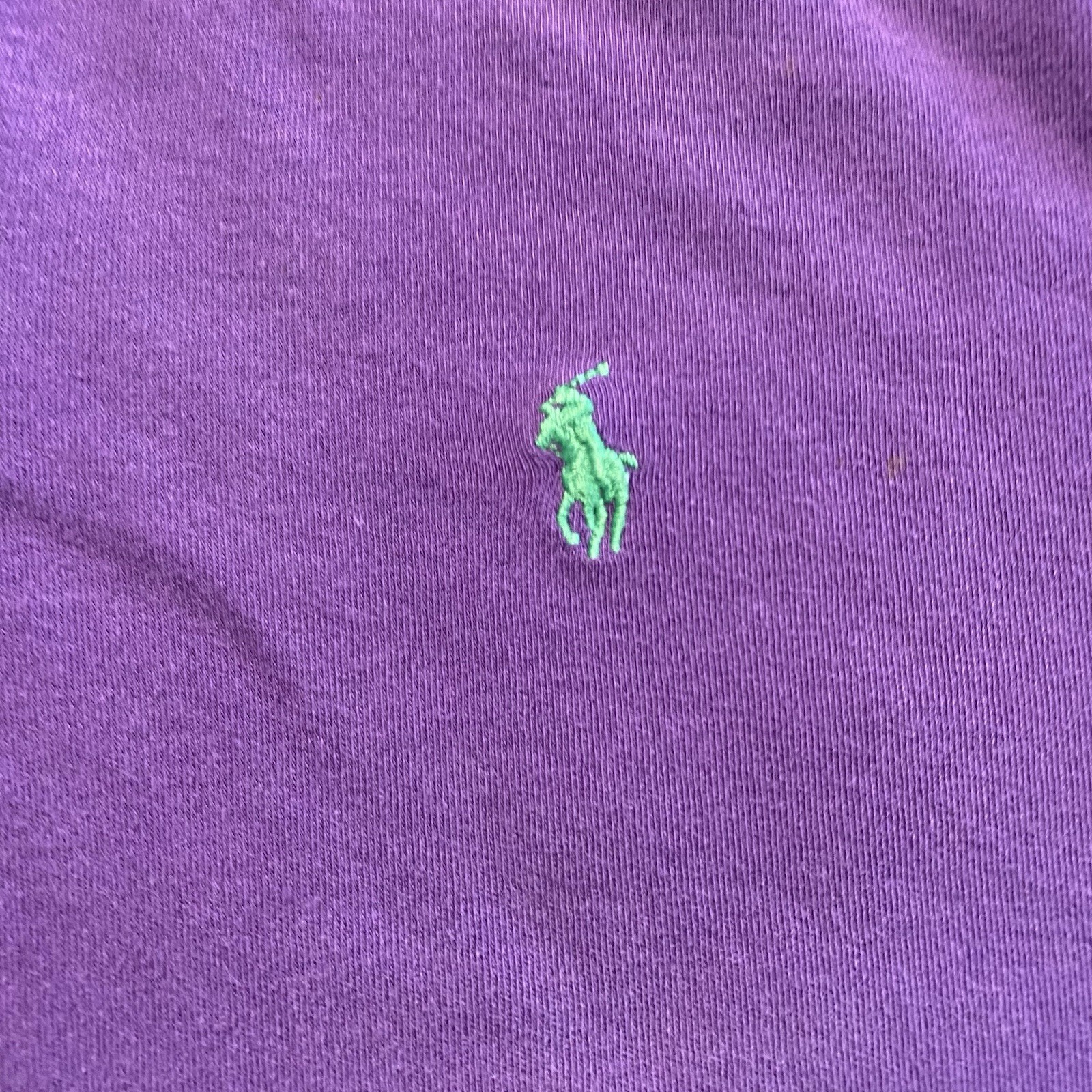 Polo Ralph Lauren viola 100% cotone polo manica corta verde pony uomo XL