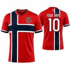 Custom Norway Soccer Personalized Name Number Football 3D Shirt VK14121