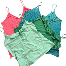 Old Navy Cotton Blend Camisole Tank Tops Bundle Set of 4 Size Large