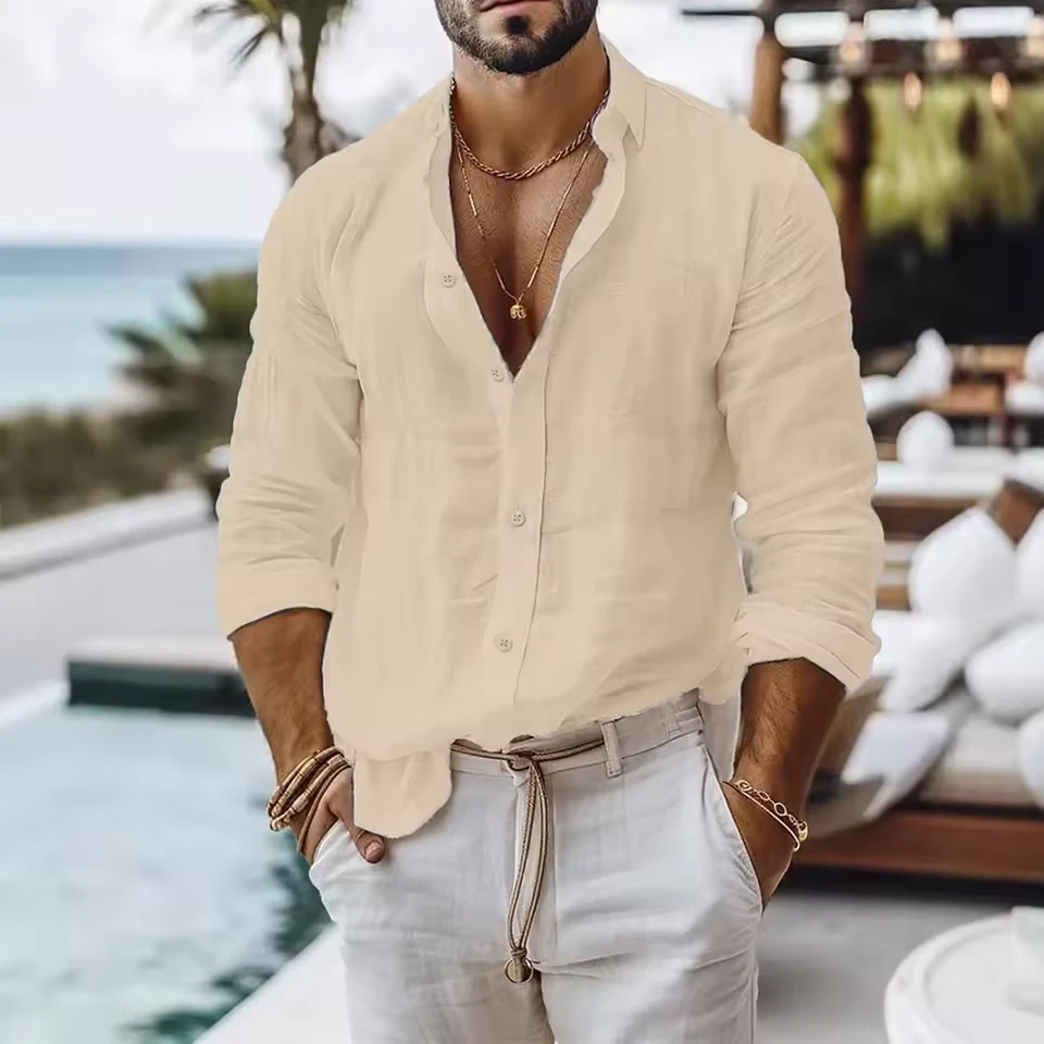 Men’s Cotton Linen Beach Shirt Casual Summer Short Sleeve Lightweight Top
Opens in a new window or t