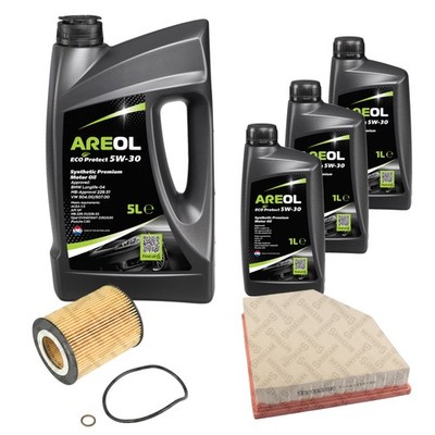 STELLOX Inspektionspaket AREOL ECO Protect 5W-30 8L für BMW 5er E60 520i 525i