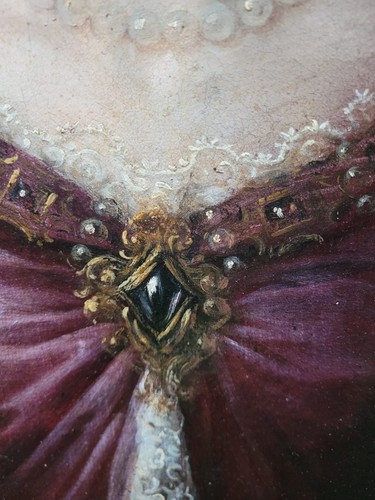 Dipinto ritratto Nobildonna Epoca '700 olio su tela - Picture 11 of 14