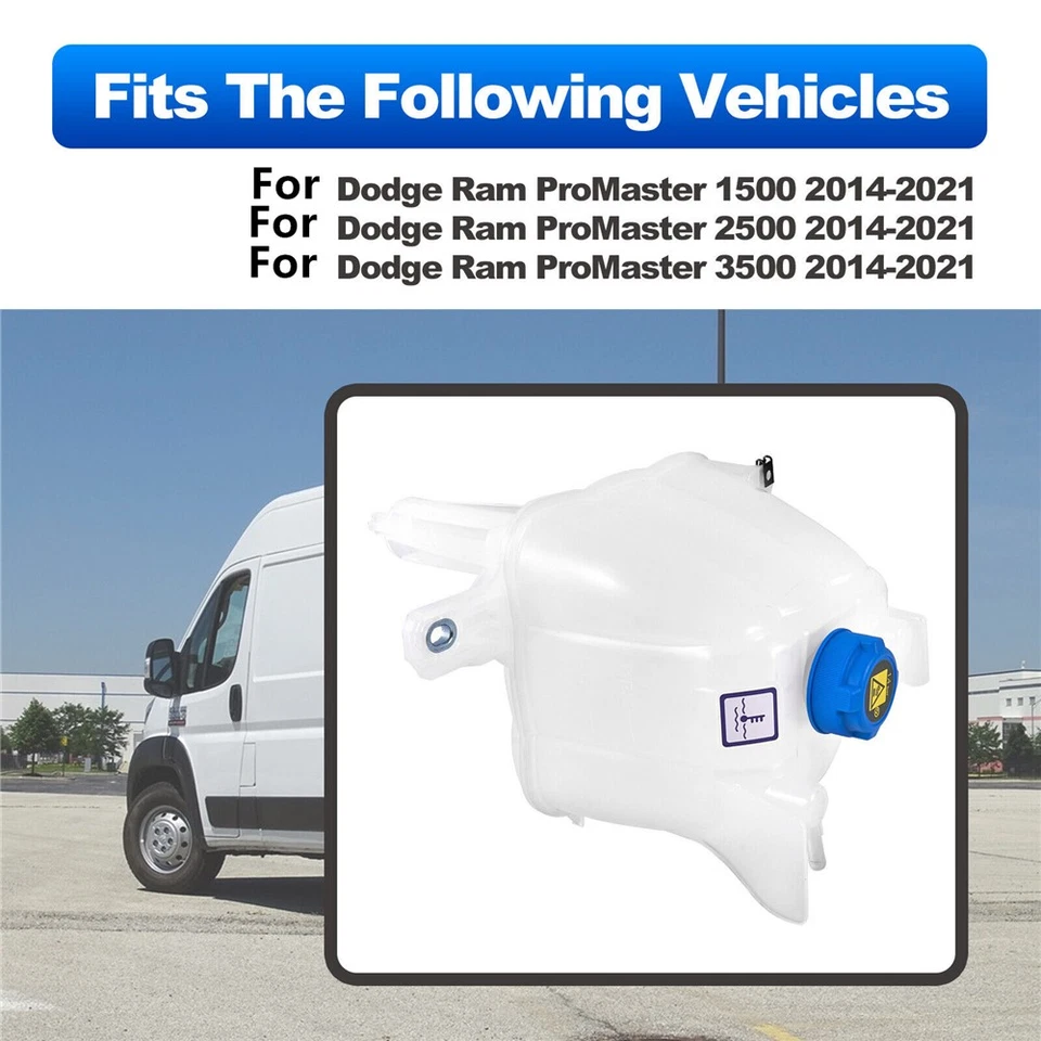 Coolant Reservoir For 2014-2021 Dodge Ram ProMaster 1500 2500 3500 52014880AA - Image 3 of 4