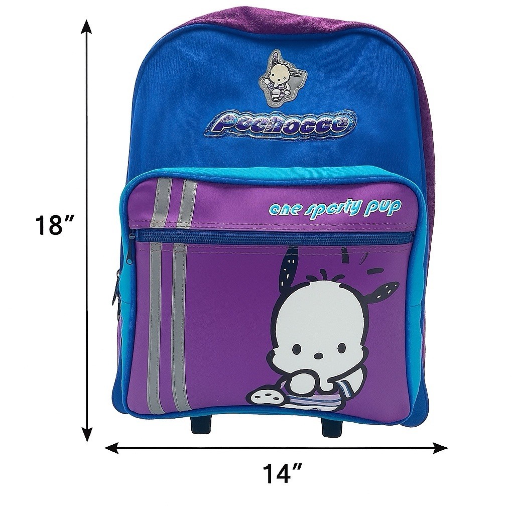 VTG 1999 Sanrio Pochacco Travel Rolling Backpack Luggage Suitcase