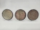 Lot of 3 Peace Silver Dollar $1 Circulated 90% Silver 1923 1925 1926
