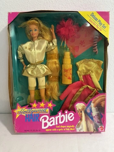 Hollywood Hair Barbie Doll Deluxe Play Set 1993 Vintage 10928 NIB READ ROUGH BOX