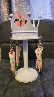 P Louise Inspired Crown Display Stand Makeup Organiser Lip Gloss Holder White
