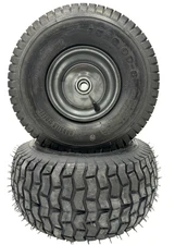 Set of 2 - 15x6.00-6 Lawn Mower Wheel - 3/4 Inch Axle, 3 Inch Centered Hub