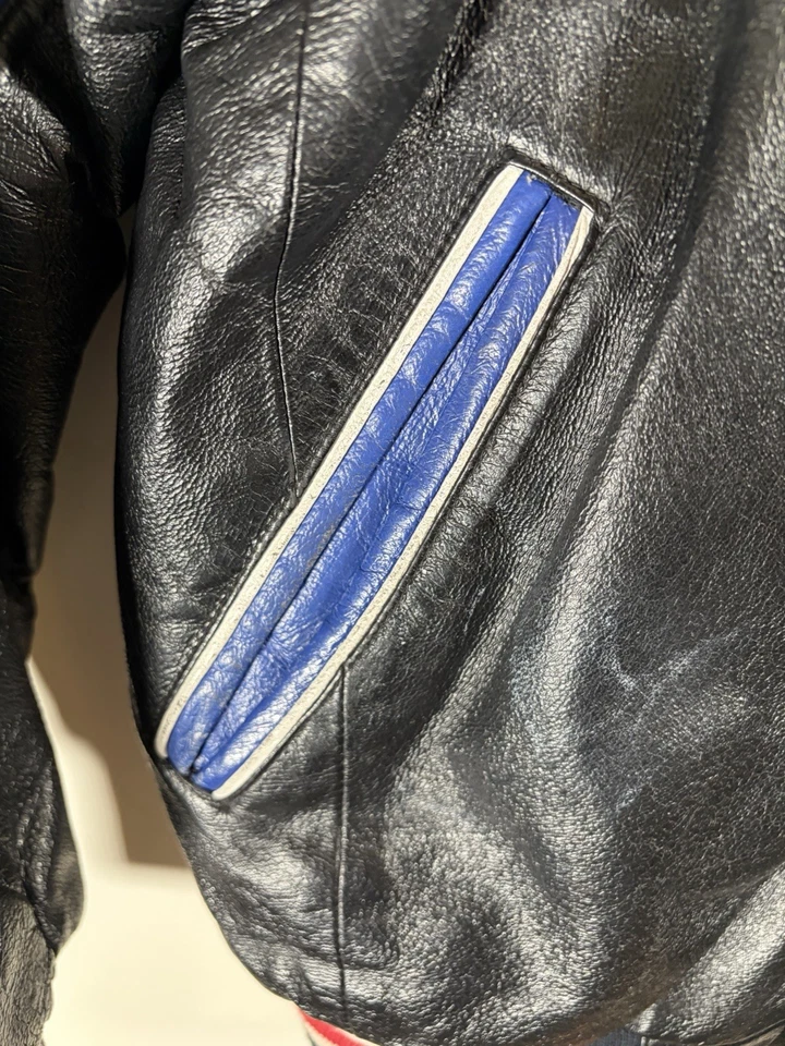 Vintage Michael Hoban Motorcycle Jacket American Flag Limited Edition Sz Medium - Image 4 of 4