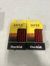 Barbeque Grill Char-Broil Cool Clean Nylon Red Brush Replacement Head Lot Of 2