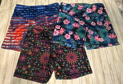 Love Her Shop Lot of 3 Pairs Compression Shorts X-Fit High Waisted 5.5'' Large L