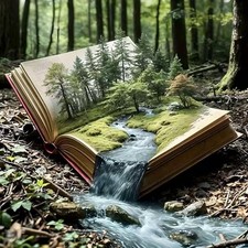 Forest Diamond Art Kits for Adults, Book 5D Diamond Painting for Adults,Scenery