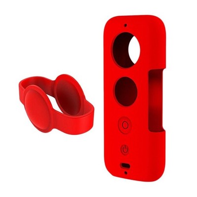 Rote Kamera-Schutzhülle Aus Silikon + Objektivschutzhülle Für Insta360 One X