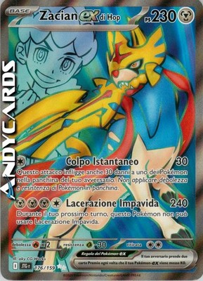 ZACIAN ex di Hop 176/159   Rare Secret   Adventures Set JTG POKEMON