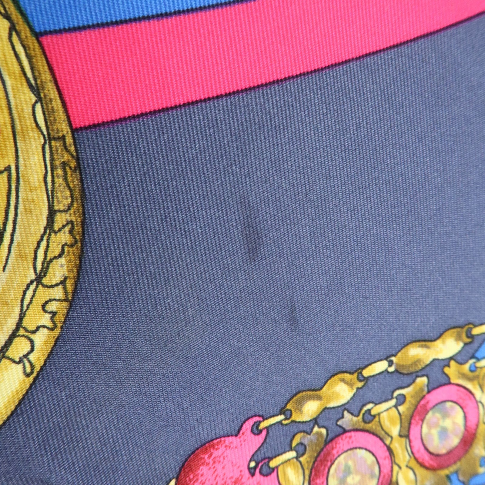 HERMES Carre90 Silk100% Parmi les Fleurs Je Compte les Heures Scarf Used F/S thumbnail 8